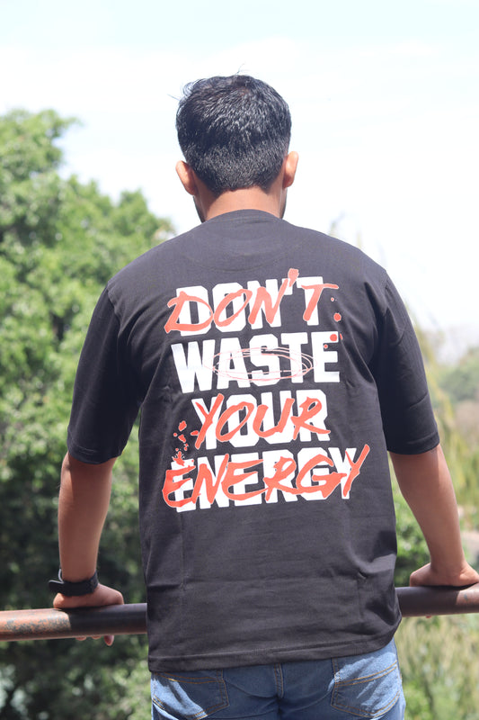 Energy Black Oversized Tshirt