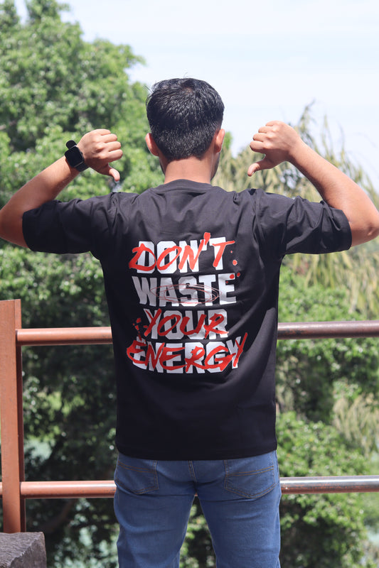 Energy Black Oversized Tshirt