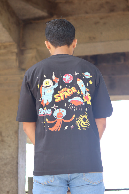 Space Black Oversized Tshirt