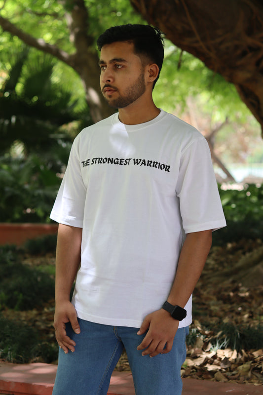 Warrior White Oversized Tshirt