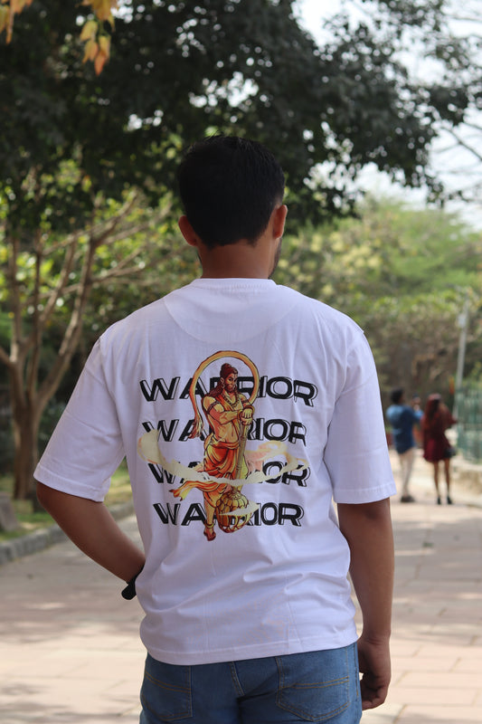 Warrior White Oversized Tshirt