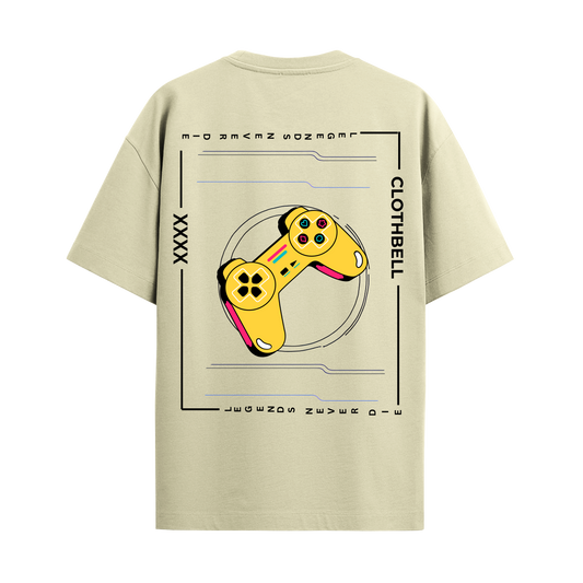 Retro Game Sage Green Oversized Tshirt