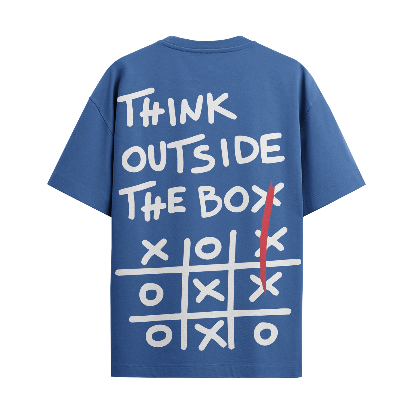 Think Outside The Box Royal Blue Oversized Tshirt