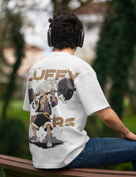 Luffy White Oversized Tshirt